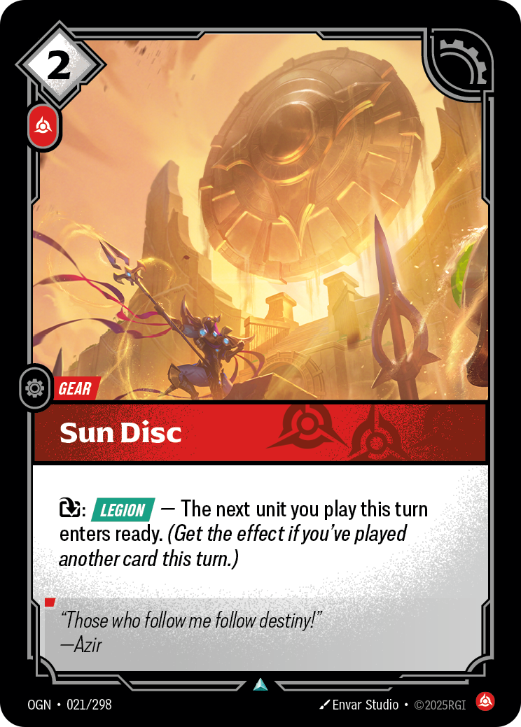 Sun Disc OGN-021/298 Normal Riftbound card