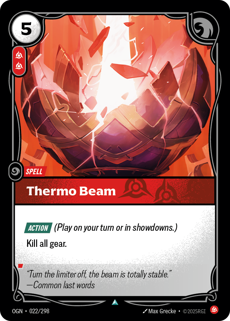 Thermo Beam OGN-022/298 Normal Riftbound card