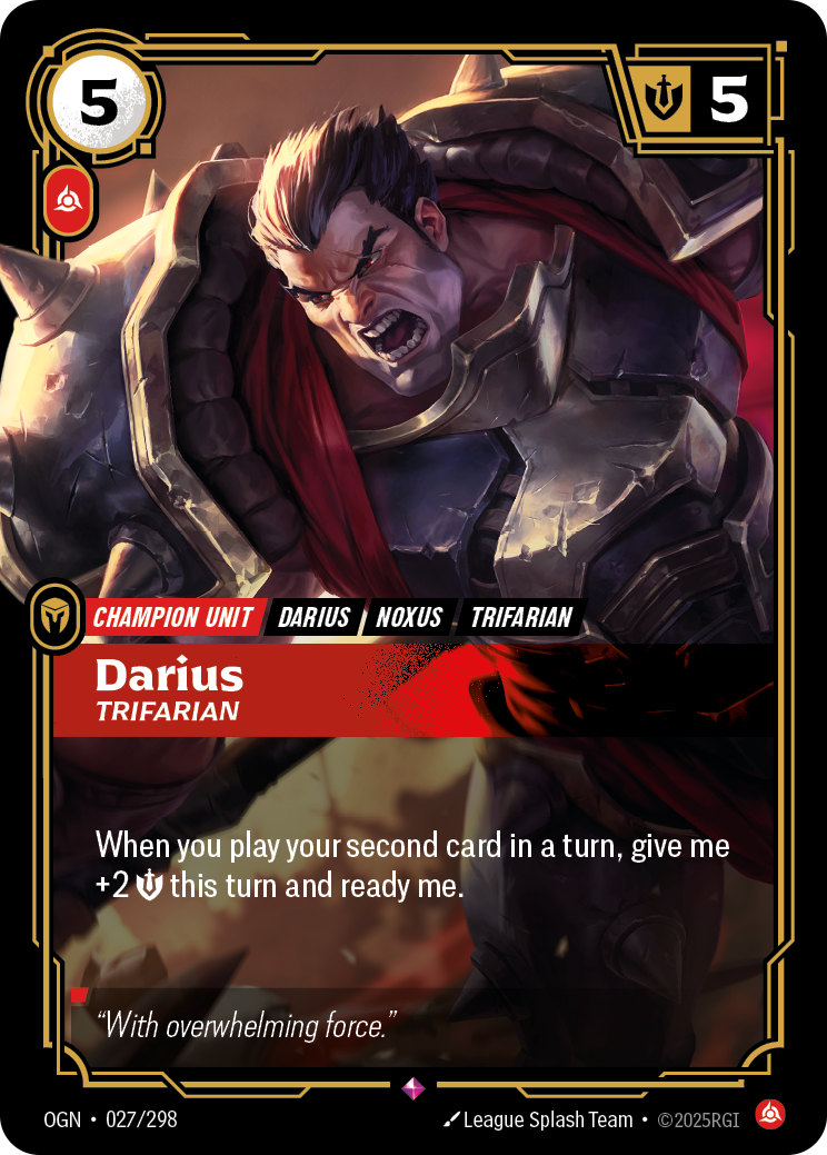 Darius, Trifarian OGN-027/298 Normal Riftbound card