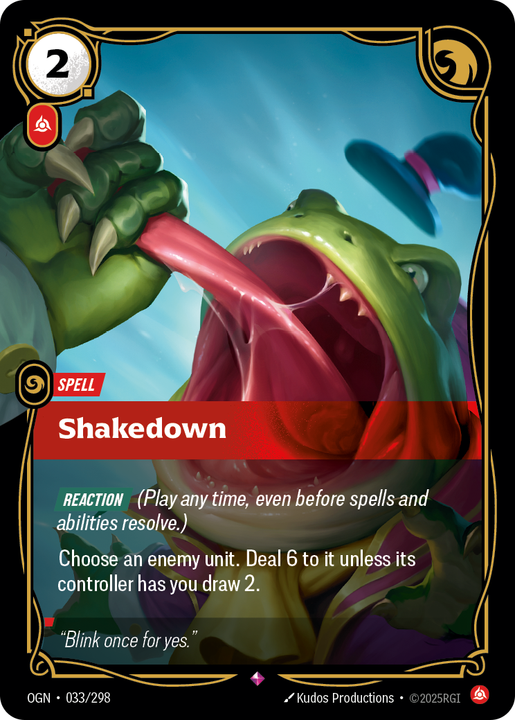 Shakedown OGN-033/298 Normal Riftbound card
