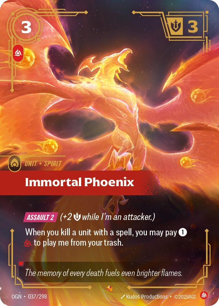 Immortal Phoenix OGN-037/298 Normal Riftbound card