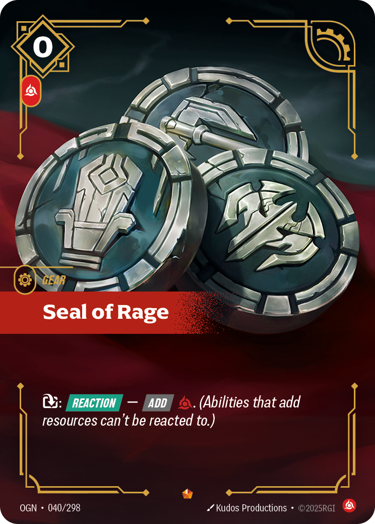 Seal of Rage OGN-040/298 Normal Riftbound card