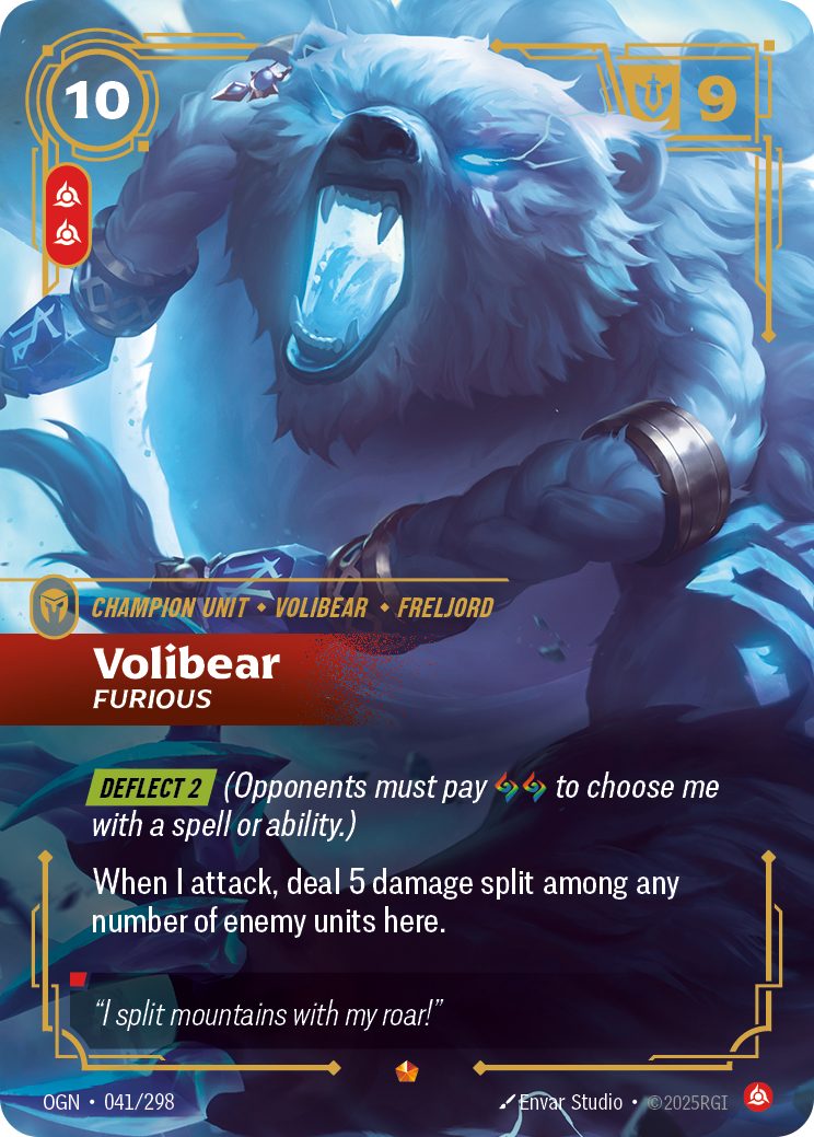 Volibear, Furious OGN-041/298 Normal Riftbound card