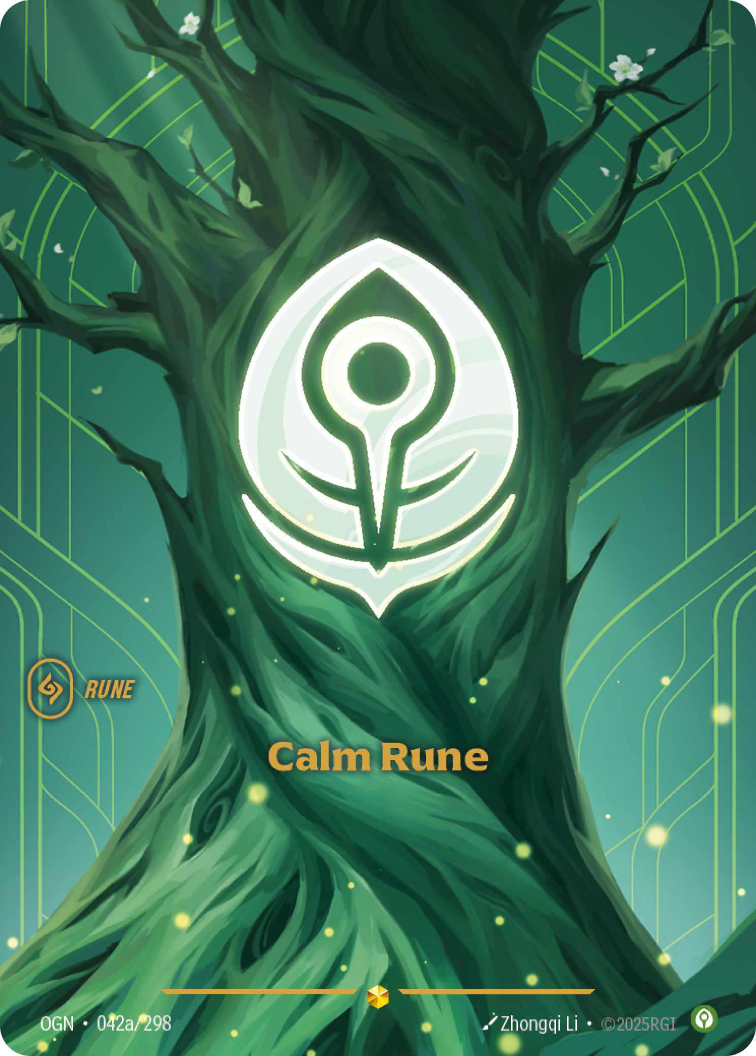Calm Rune OGN-042a/298 Alternate Art Riftbound card
