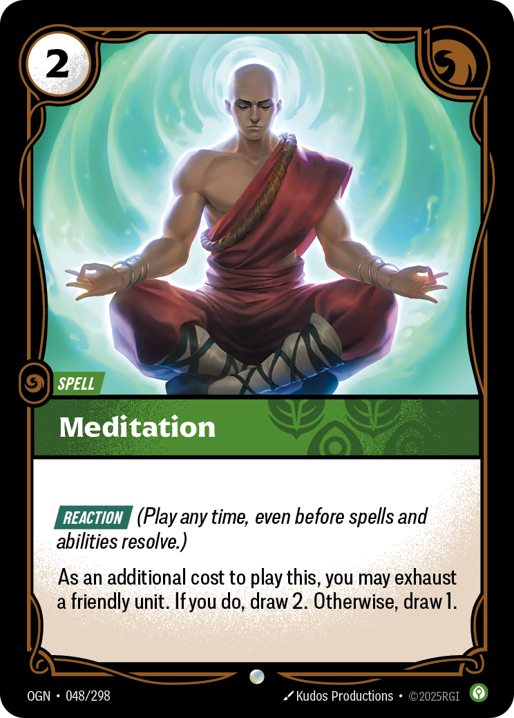 Meditation OGN-048/298 Normal Riftbound card