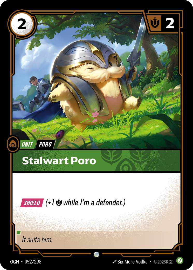 Stalwart Poro OGN-052/298 Normal Riftbound card