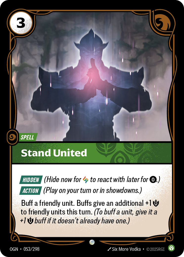 Stand United OGN-053/298 Normal Riftbound card