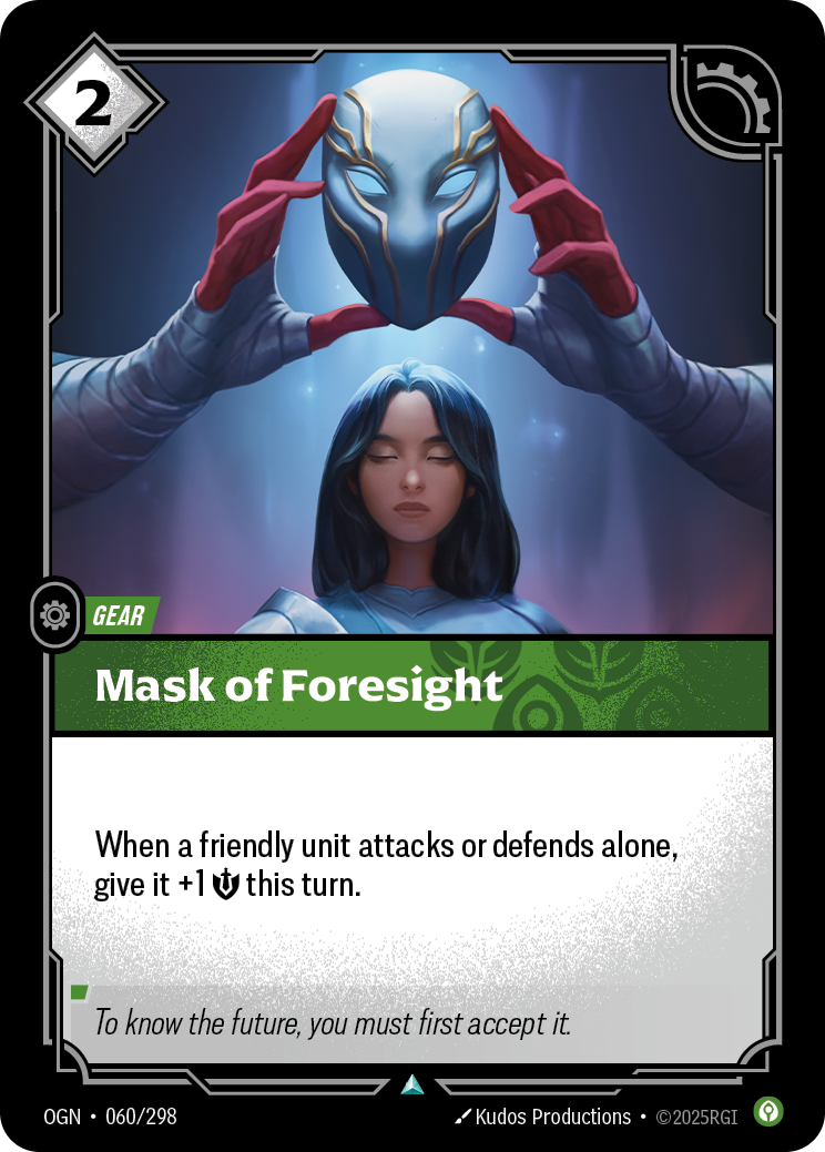 Mask of Foresight OGN-060/298 Normal Riftbound card