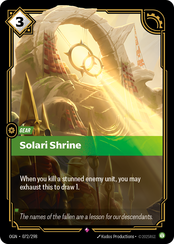 Solari Shrine OGN-072/298 Normal Riftbound card