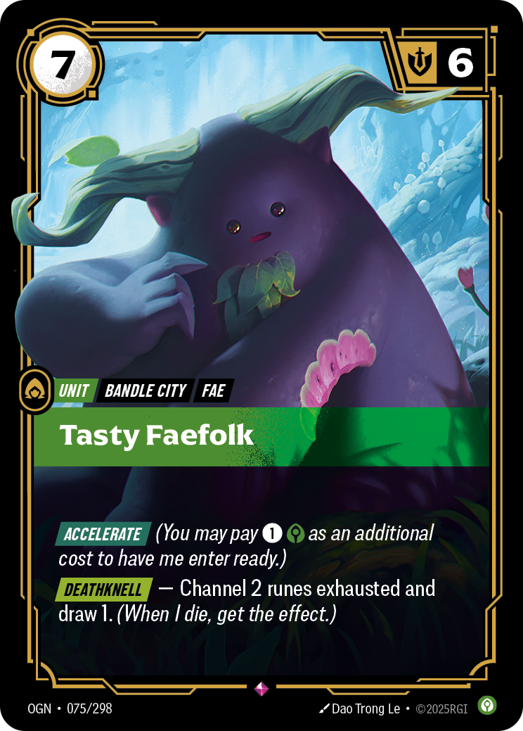 Tasty Faefolk OGN-075/298 Normal Riftbound card
