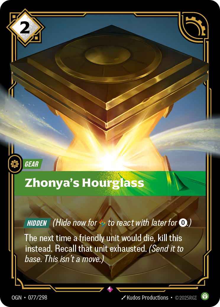Zhonya's Hourglass OGN-077/298 Normal Riftbound card