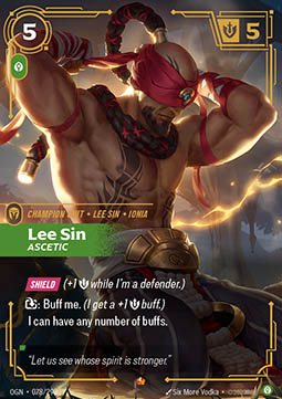 Lee Sin, Ascetic OGN-078/298 Normal Riftbound card