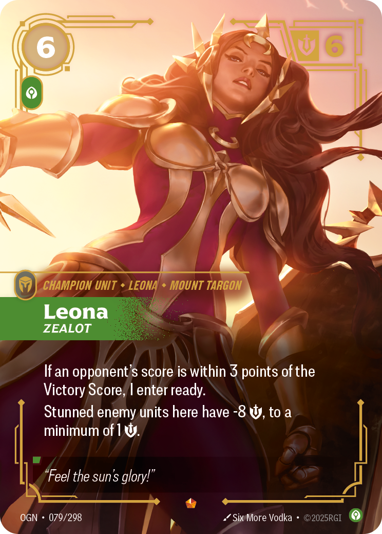 Leona, Zealot OGN-079/298 Normal Riftbound card