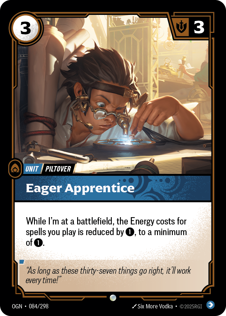 Eager Apprentice OGN-084/298 Normal Riftbound card