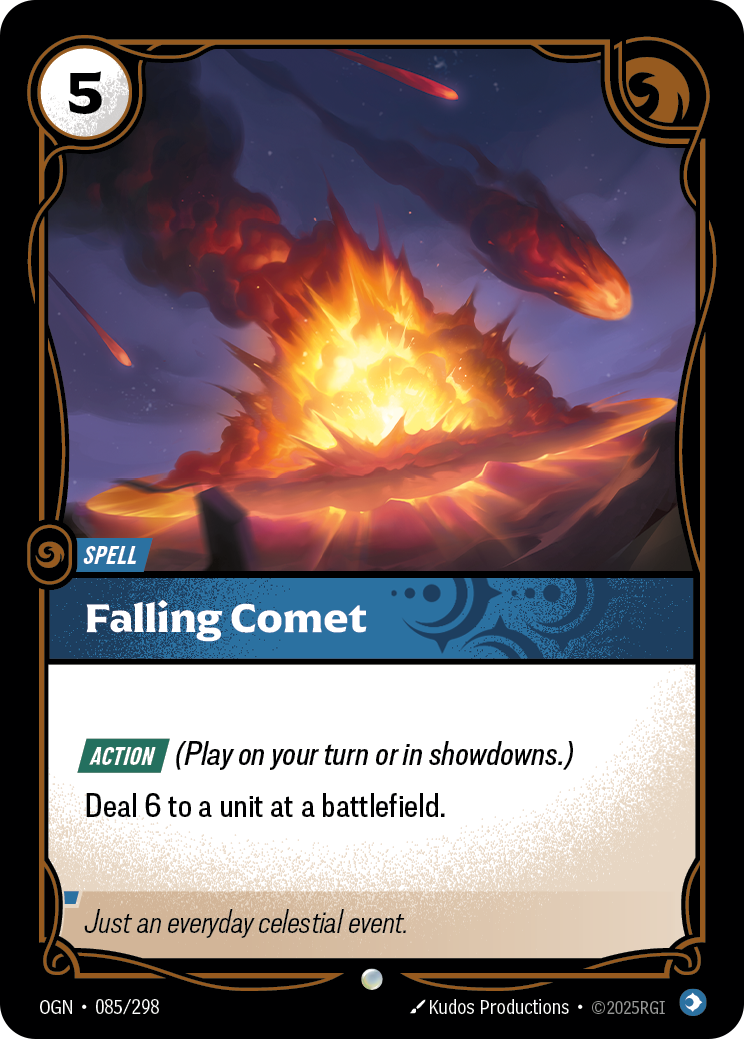 Falling Comet OGN-085/298 Normal Riftbound card