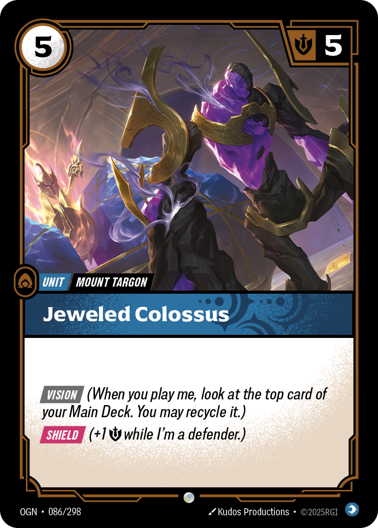 Jeweled Colossus OGN-086/298 Normal Riftbound card