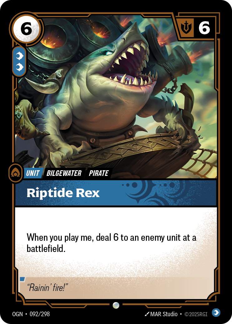 Riptide Rex OGN-092/298 Normal Riftbound card