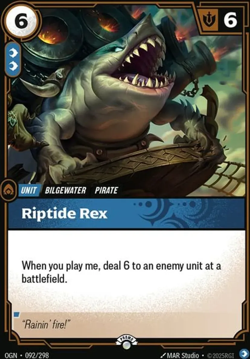 Riptide Rex OGN-092-p-NN Foil Riftbound card