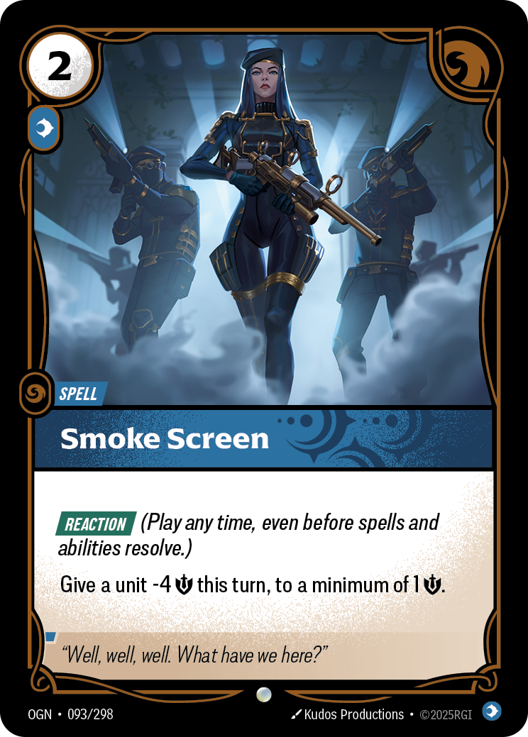 Smoke Screen OGN-093/298 Normal Riftbound card