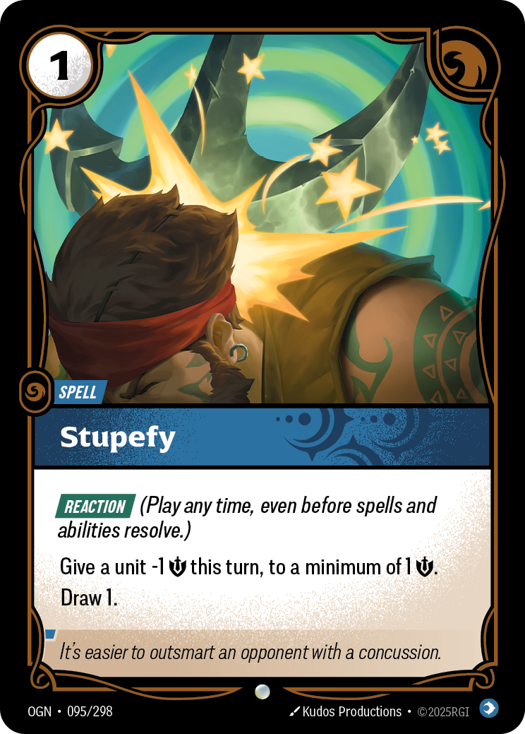 Stupefy OGN-095/298 Normal Riftbound card