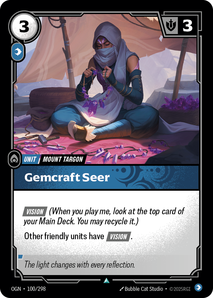 Gemcraft Seer OGN-100/298 Normal Riftbound card