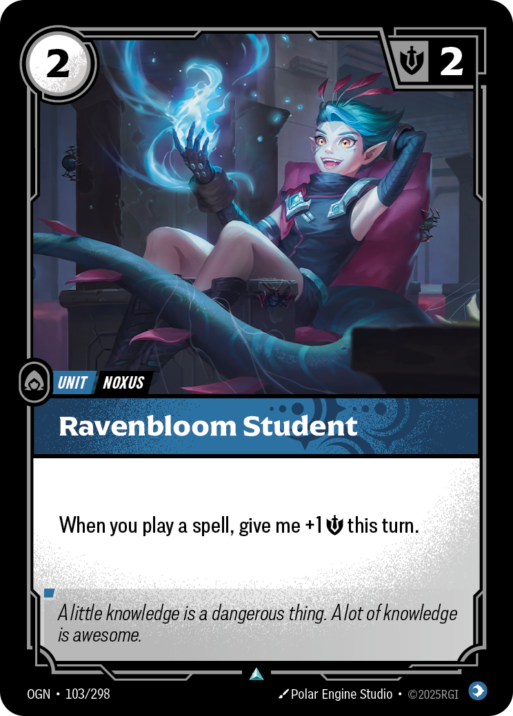 Ravenbloom Student OGN-103/298 Normal Riftbound card