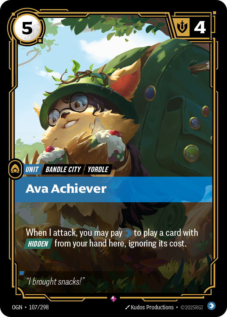 Ava Achiever OGN-107/298 Normal Riftbound card