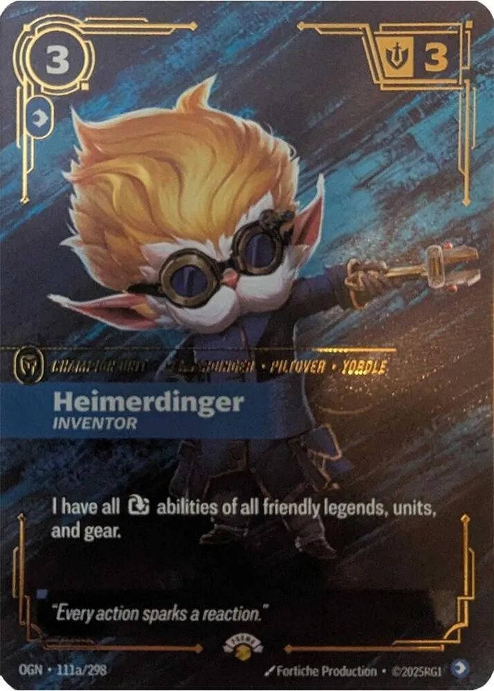 Heimerdinger, Inventor OGN-111a/298 Foil Riftbound card