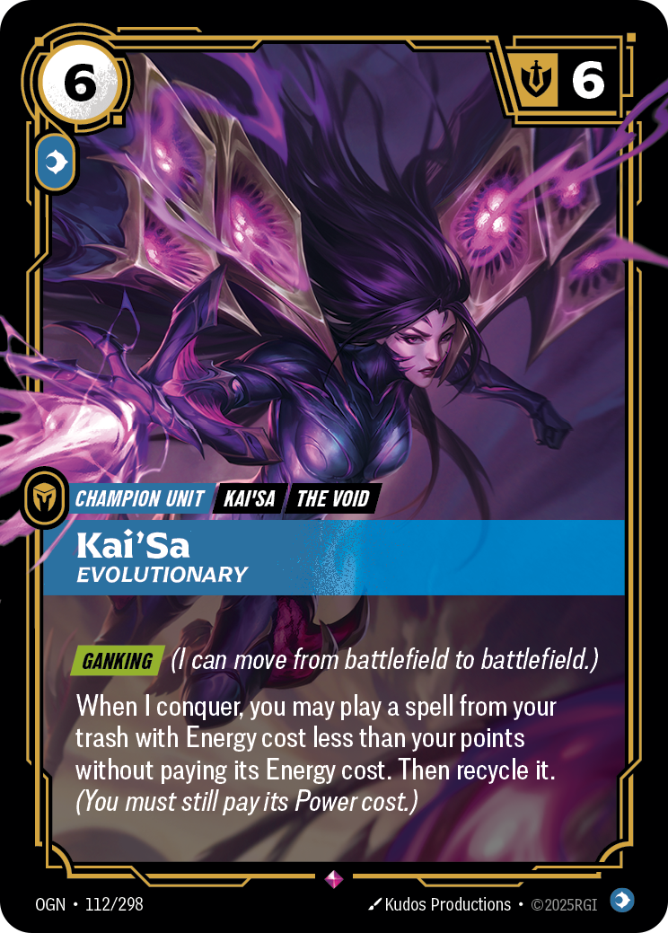 Kai'Sa, Evolutionary OGN-112/298 Normal Riftbound card