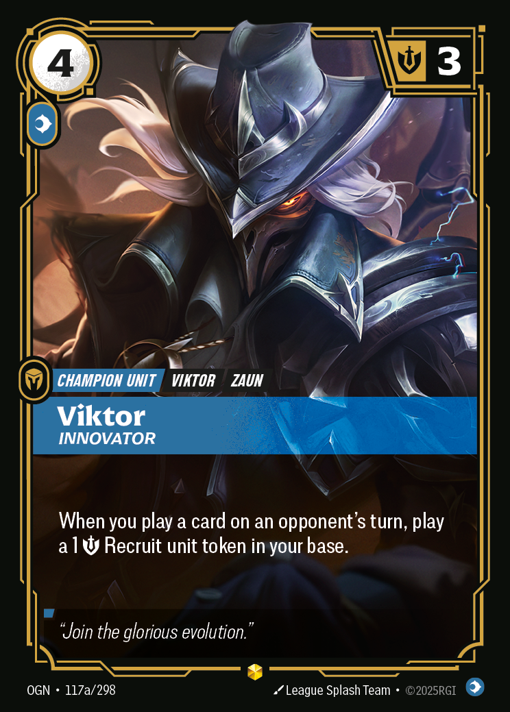 Viktor, Innovator OGN-117a/298 Alternate Art Riftbound card