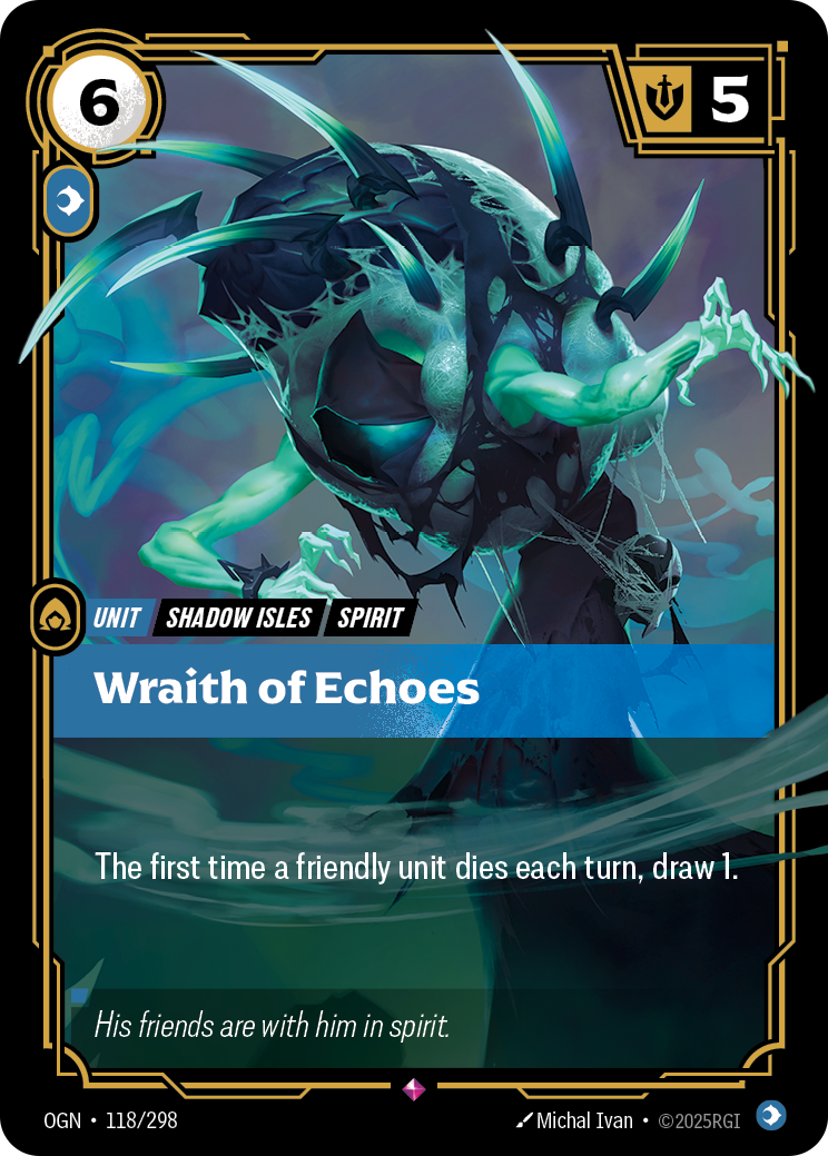 Wraith of Echoes OGN-118/298 Normal Riftbound card