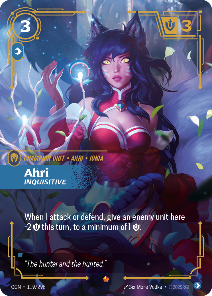 Ahri, Inquisitive OGN-119/298 Normal Riftbound card