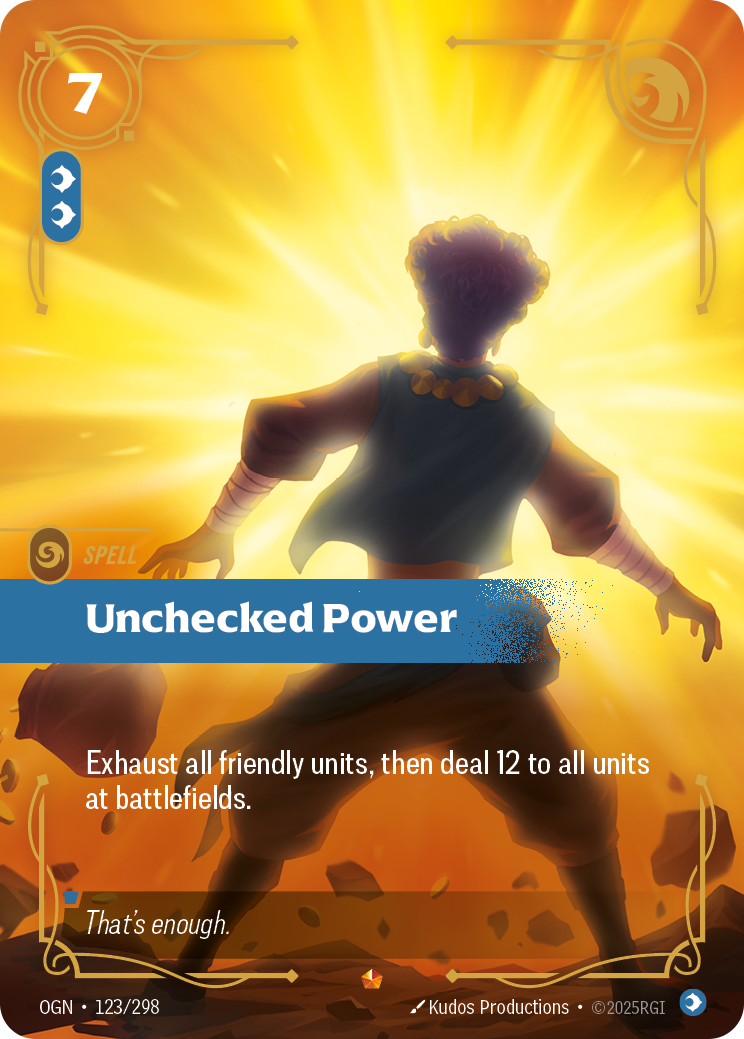 Unchecked Power OGN-123/298 Normal Riftbound card