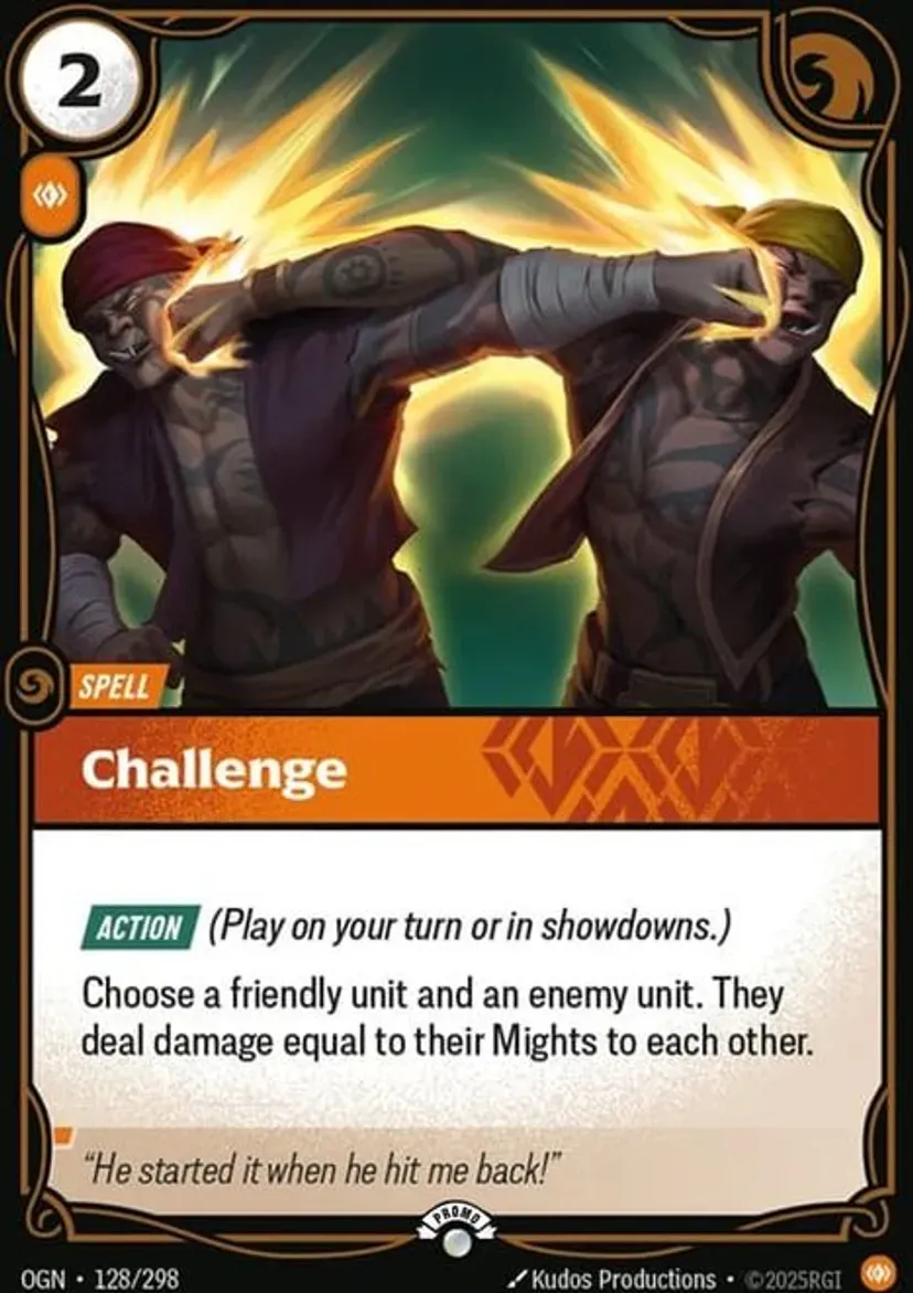 Challenge OGN-128-p-NN Foil Riftbound card