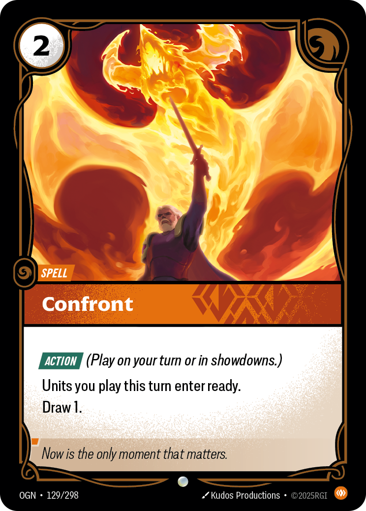Confront OGN-129/298 Normal Riftbound card