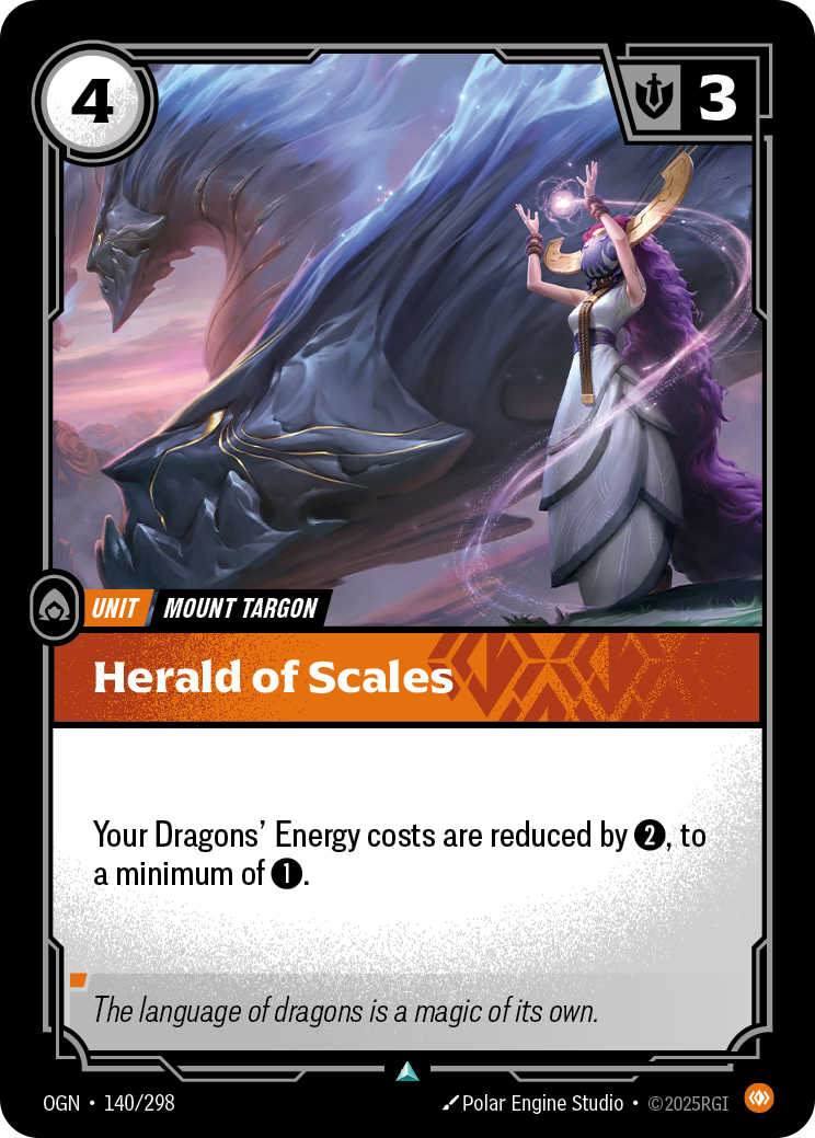 Herald of Scales OGN-140/298 Normal Riftbound card