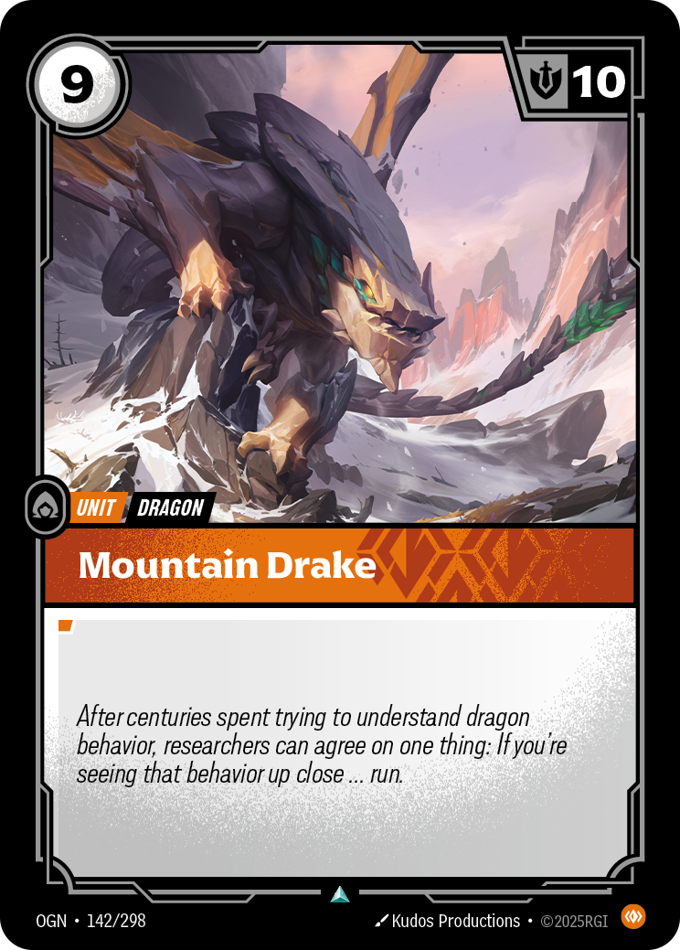 Mountain Drake OGN-142/298 Normal Riftbound card