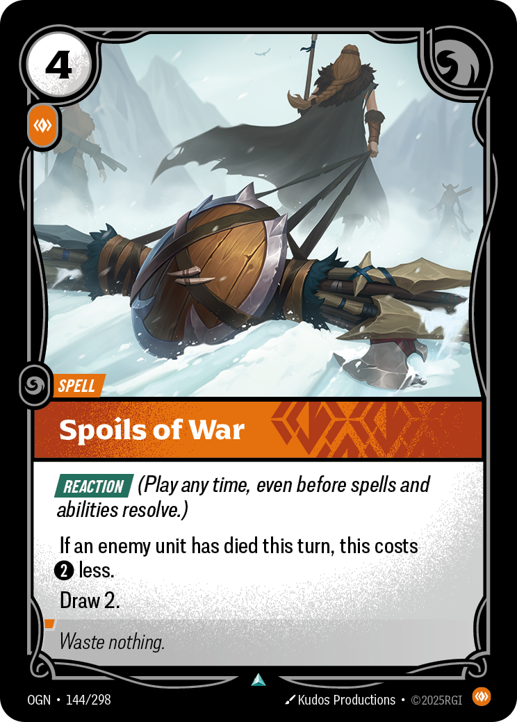 Spoils of War OGN-144/298 Normal Riftbound card