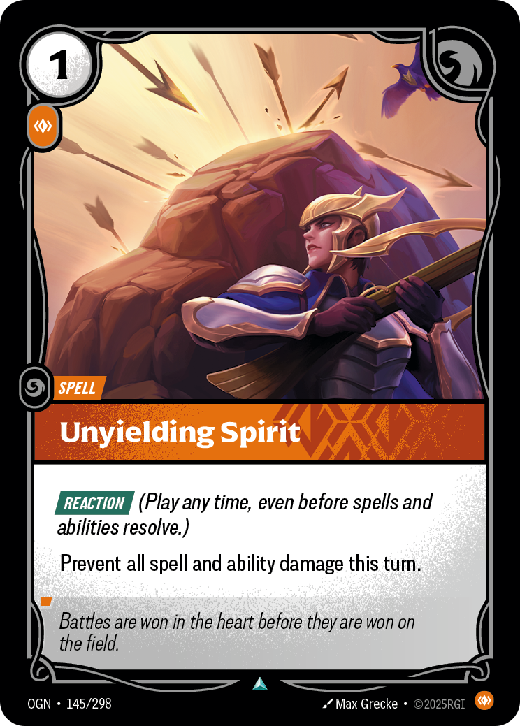 Unyielding Spirit OGN-145/298 Normal Riftbound card