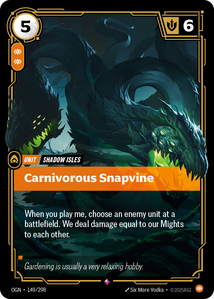 Carnivorous Snapvine OGN-149/298 Normal Riftbound card