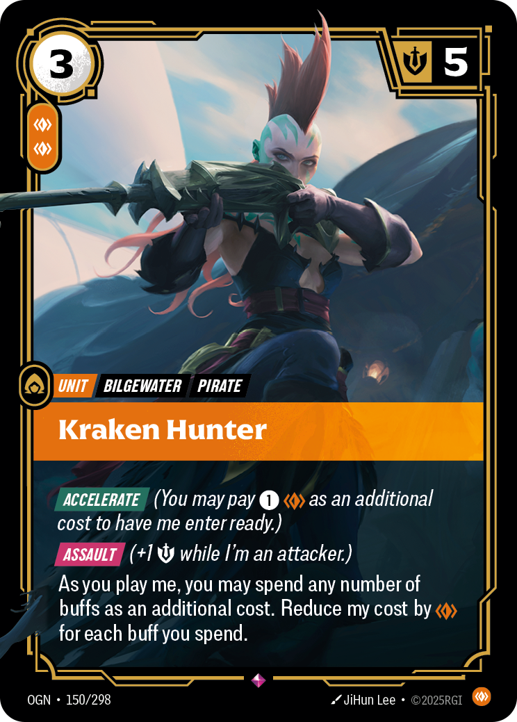 Kraken Hunter OGN-150/298 Normal Riftbound card