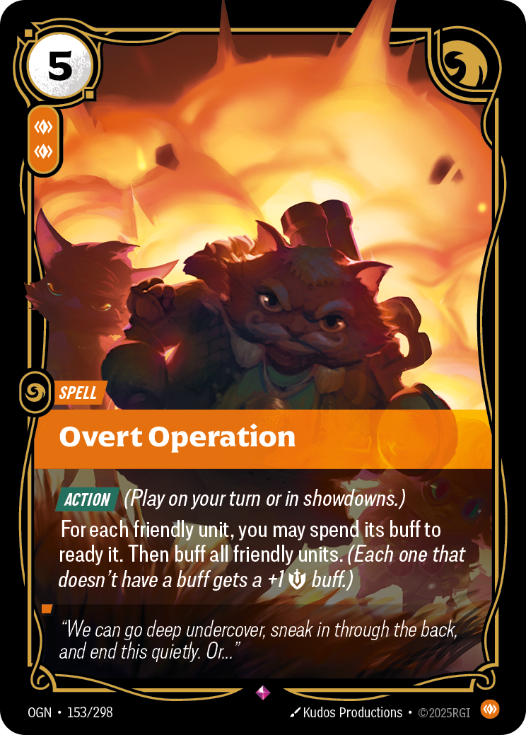 Overt Operation OGN-153/298 Normal Riftbound card