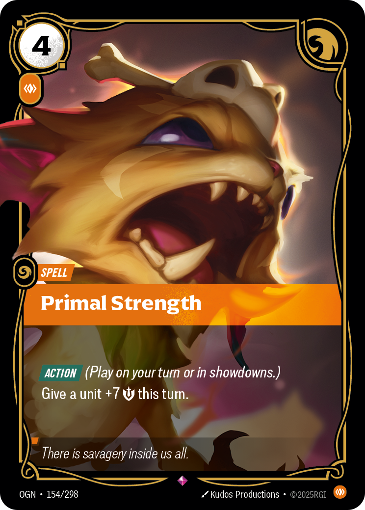 Primal Strength OGN-154/298 Normal Riftbound card