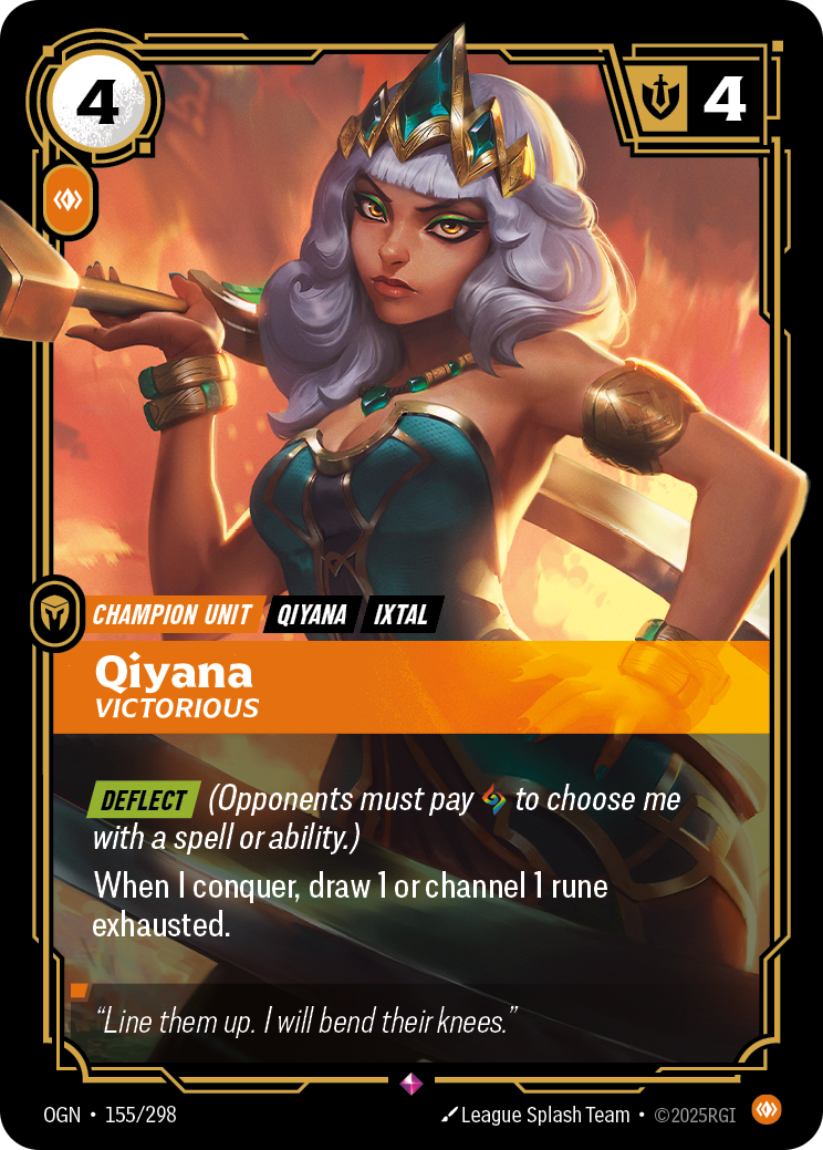 Qiyana, Victorious OGN-155/298 Normal Riftbound card