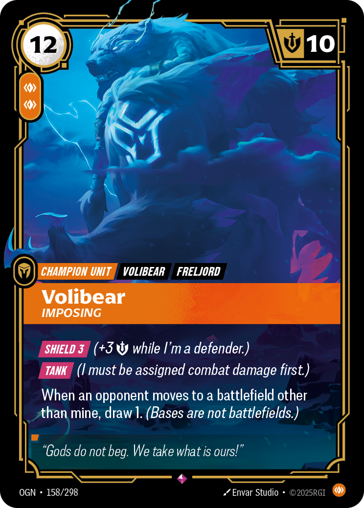 Volibear, Imposing OGN-158/298 Normal Riftbound card