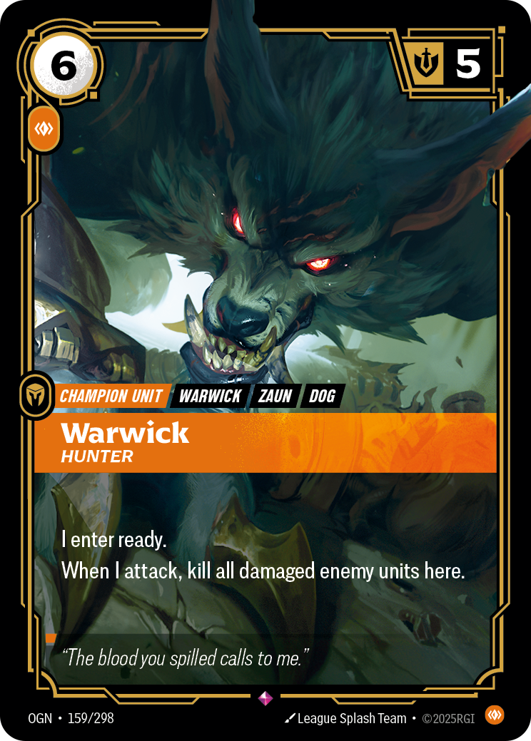 Warwick, Hunter OGN-159/298 Normal Riftbound card