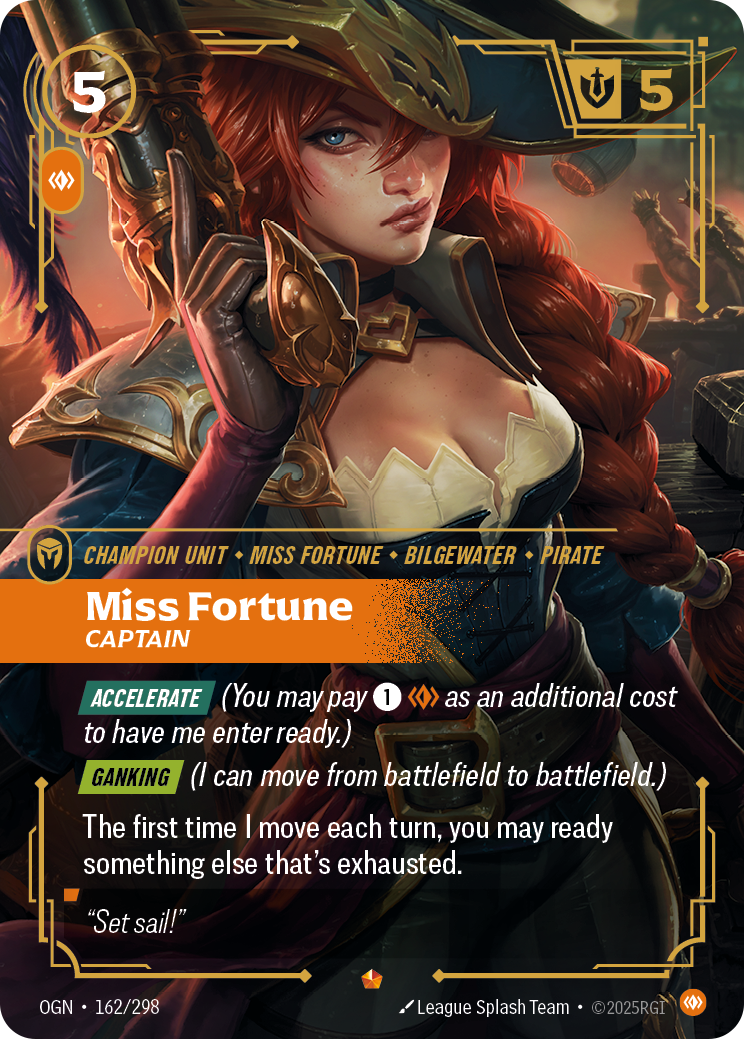 Miss Fortune, Captain OGN-162/298 Normal Riftbound card