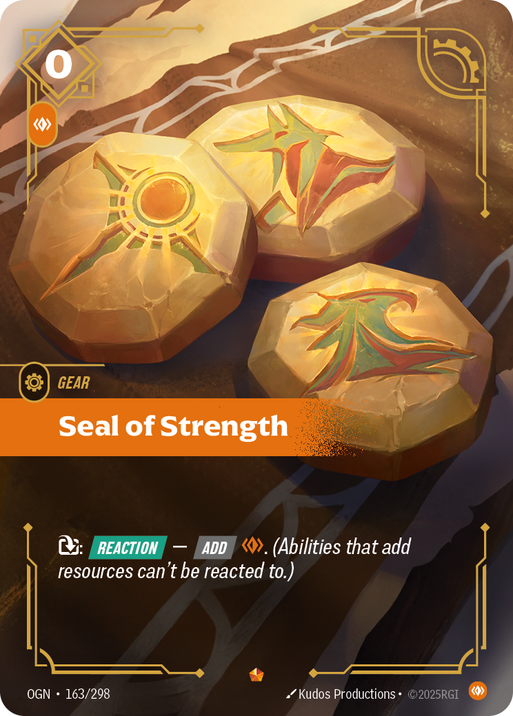 Seal of Strength OGN-163/298 Normal Riftbound card