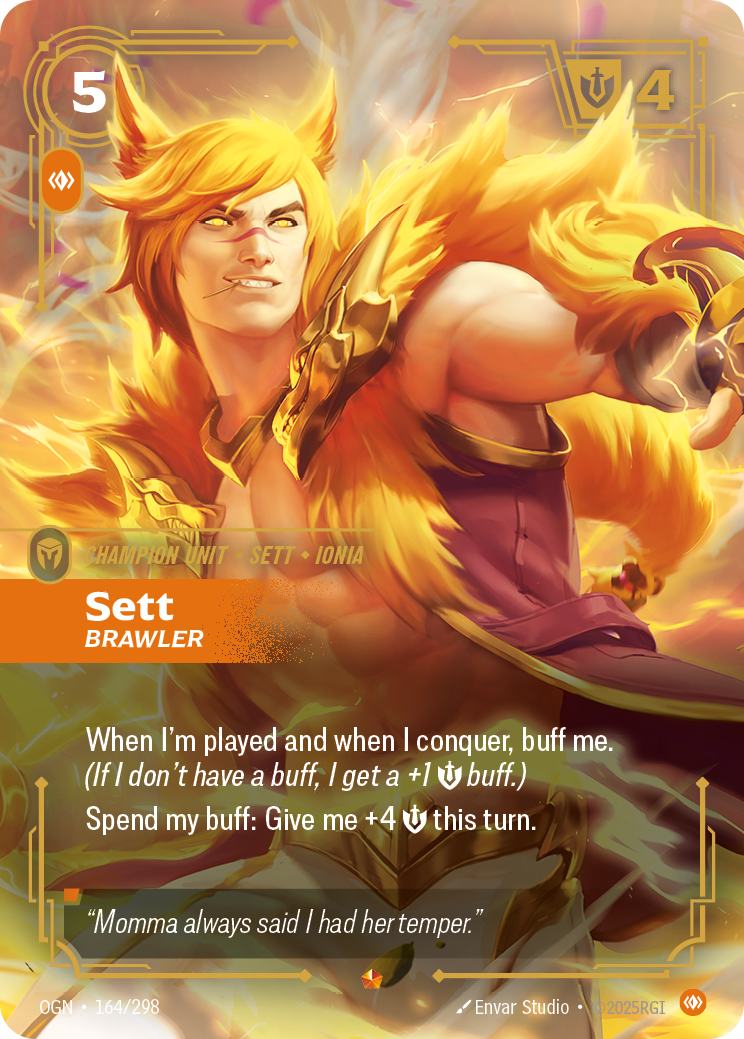 Sett, Brawler OGN-164/298 Normal Riftbound card