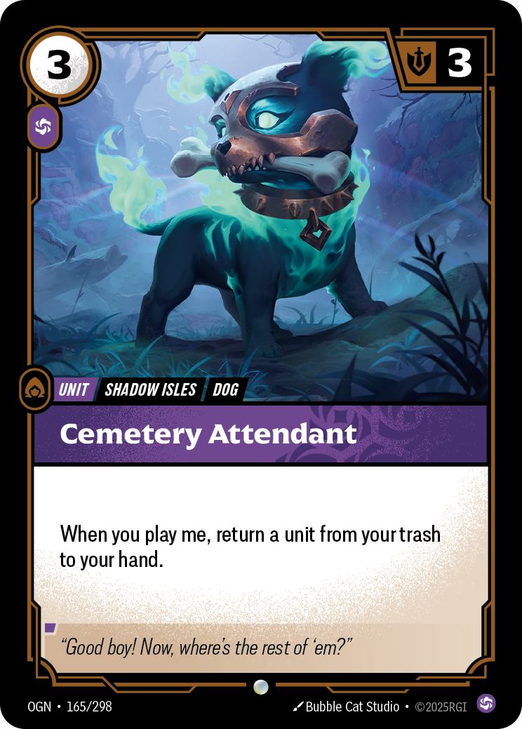 Cemetery Attendant OGN-165/298 Normal Riftbound card